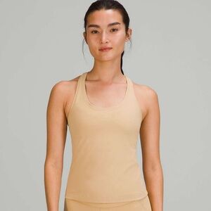 Lululemon Cool Racerback Short Tank Top Nulu in Pecan Tan Size 4